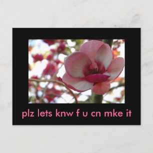 Please let us know if you can make it invitation postcard