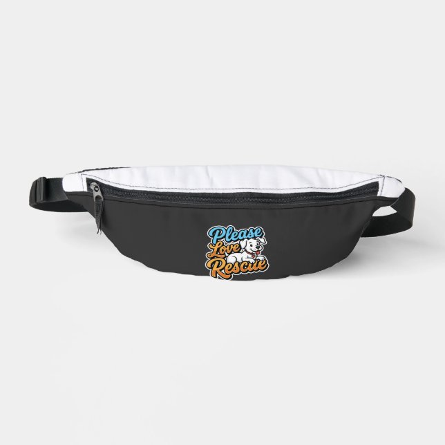 Please Love Rescue Dog Fanny Pack (Front)