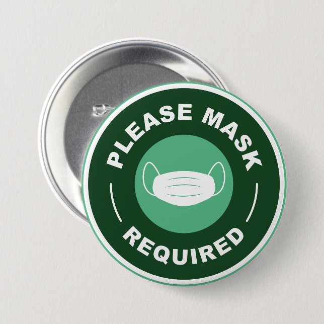 Please Mask Required 3 Inch Round Button (Front & Back)
