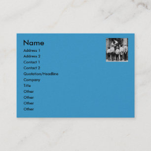 Please Mum!  (Cyan) Business Card