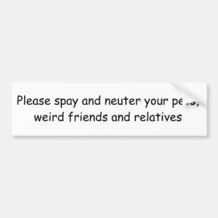 Please Neuter Bumper Sticker