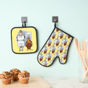 Please Oven Mitt & Pot Holder Set