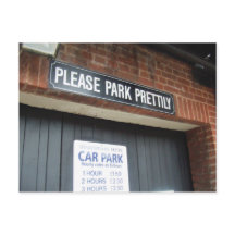 Please park prettily! postcard