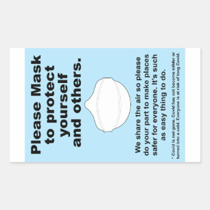 Please protect yourself and others paper stickers