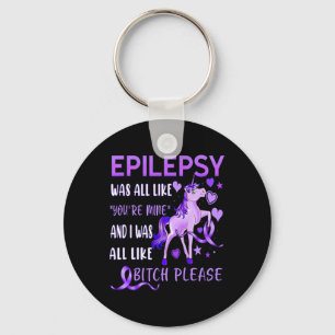 Please Purple Ribbon S Epilepsy Awareness Keychain
