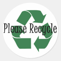 Please Recycle Sticker