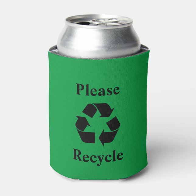 Please Recycle with Recycling Symbol Can Cooler (Can Front)