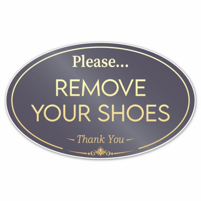 Please Remove Your Shoes Sign (Front)