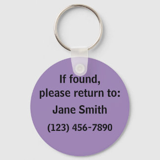 Please Return Lost Keys Keychain