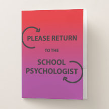 Please Return Pocket Folder - Red