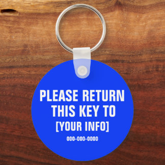 Please Return this Key with custom info Keychain