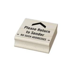 "Please Return to Sender", "NO SUCH ADDRESSEE" Rubber Stamp