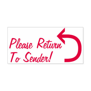 "Please Return To Sender!" Rubber Stamp