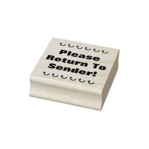 "Please Return To Sender!" Rubber Stamp