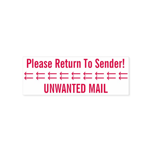 "Please Return To Sender!" Rubber Stamp (Design)