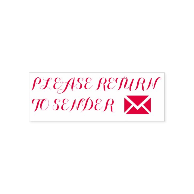 "PLEASE RETURN TO SENDER" Rubber Stamp (Design)