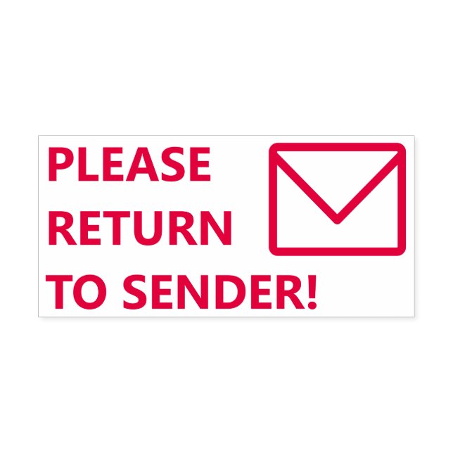 "PLEASE RETURN TO SENDER!" Rubber Stamp (Design)