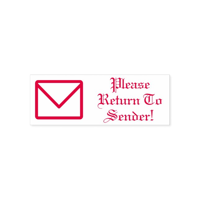 "Please Return To Sender!" Rubber Stamp (Design)