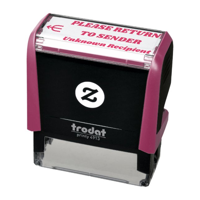 "PLEASE RETURN TO SENDER" "Unknown Recipient" Self-inking Stamp (Product)