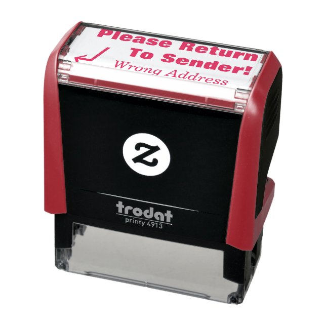 "Please Return To Sender!", "Wrong Address" Self-inking Stamp (Product)