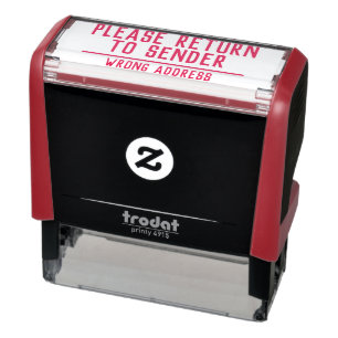 "Please Return to Sender" "Wrong Address" Self-inking Stamp