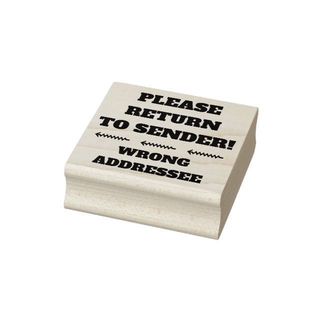 "PLEASE RETURN TO SENDER!" "WRONG ADDRESSEE" RUBBER STAMP (Stamp)