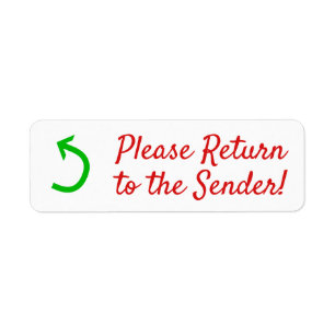 "Please Return to the Sender!" + Arrow Label
