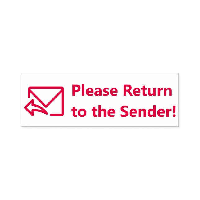 "Please Return to the Sender!" Rubber Stamp (Design)