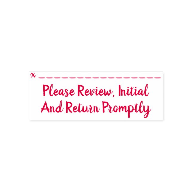 "Please Review, Initial And Return Promptly" Self-inking Stamp (Design)