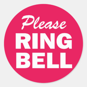 Please Ring Bell sign Classic Round Sticker