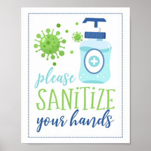 Please Sanitize your hands Poster