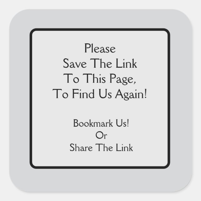 Please Save a Link Square Sticker (Devant)