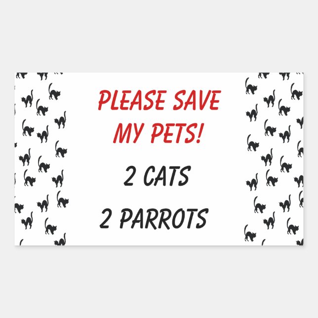 Please Save My Pets! Sticker (Front)
