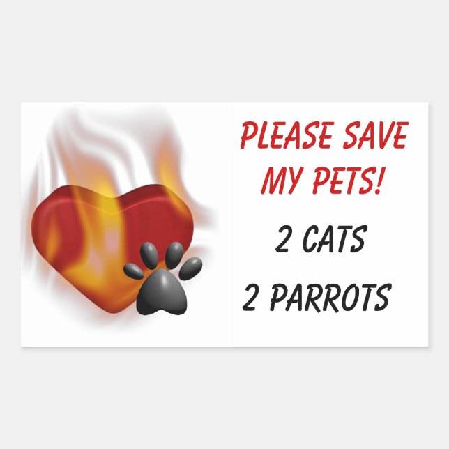 Please Save My Pets! Sticker (Front)