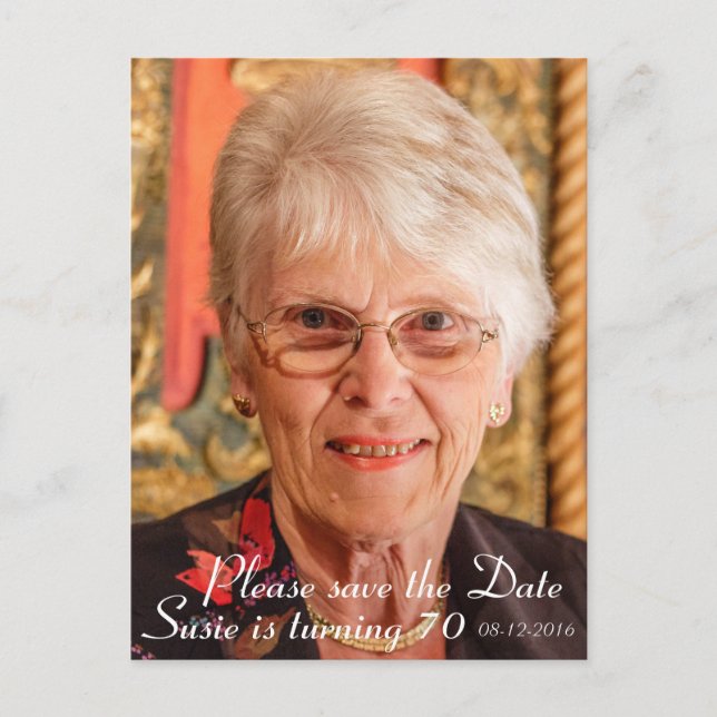 Please save the date announcement postcard (Front)