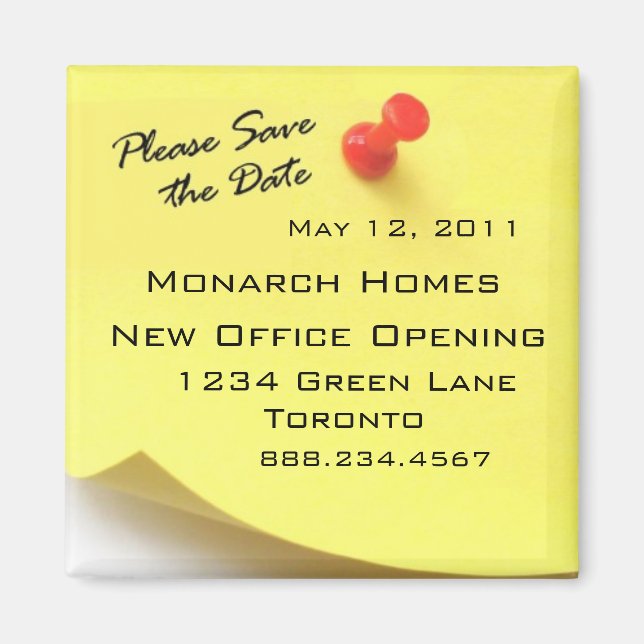 Please Save the Date Post It Magnet (Front)