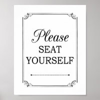 Please Seat Yourself Funny Bathroom Sign