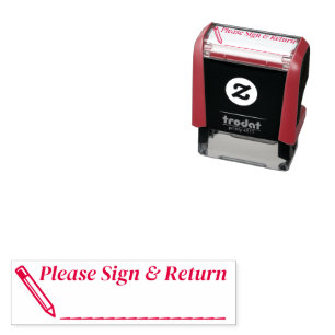 Please Sign and Return Teacher Office Document Self-inking Stamp