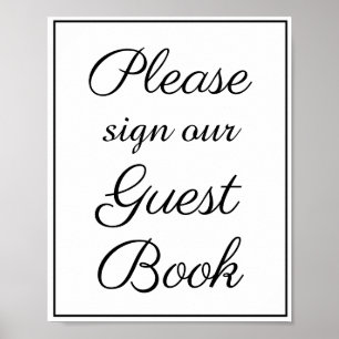 Please sign our guest book sign