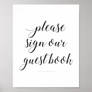 Please Sign Our Guest Book Sign - Alejandra