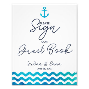 Please sign our guest book sign navy