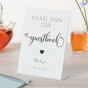 Please Sign Our Guestbook Minimalist Calligraphy 