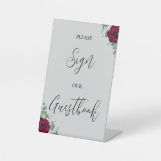 Please Sign Our Guestbook Red Rose 