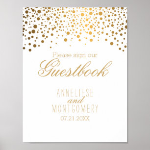 Please Sign Our Guestbook Sign -  White