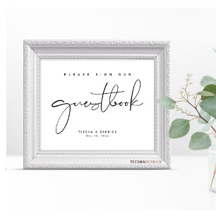 Please Sign Our Guestbook, Wedding Party Sign