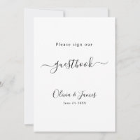 Please Sign Our Guestbook Wedding Sign Template,