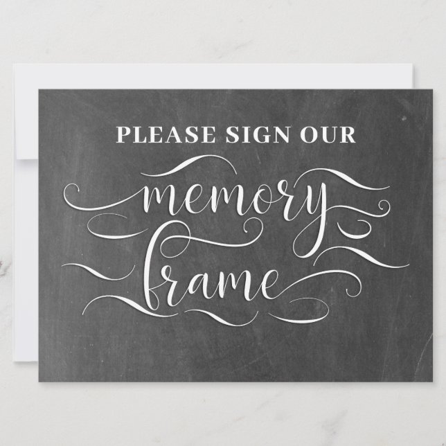 Please Sign Our Memory Frame Wedding Table Card (Front)