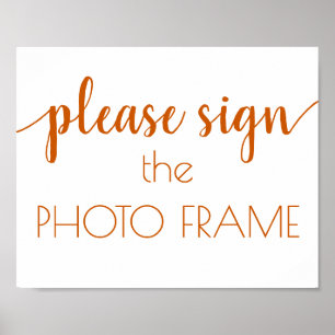 Please Sign the Photo Frame   Script Poster