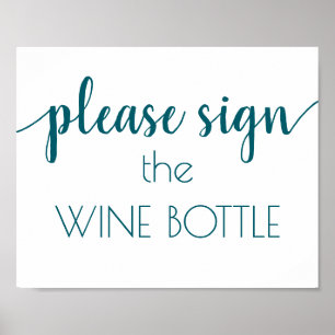 Please Sign the Wine Bottle   Script Poster