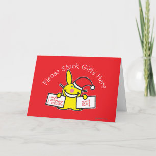 Please Stack Gifts Here Holiday Card